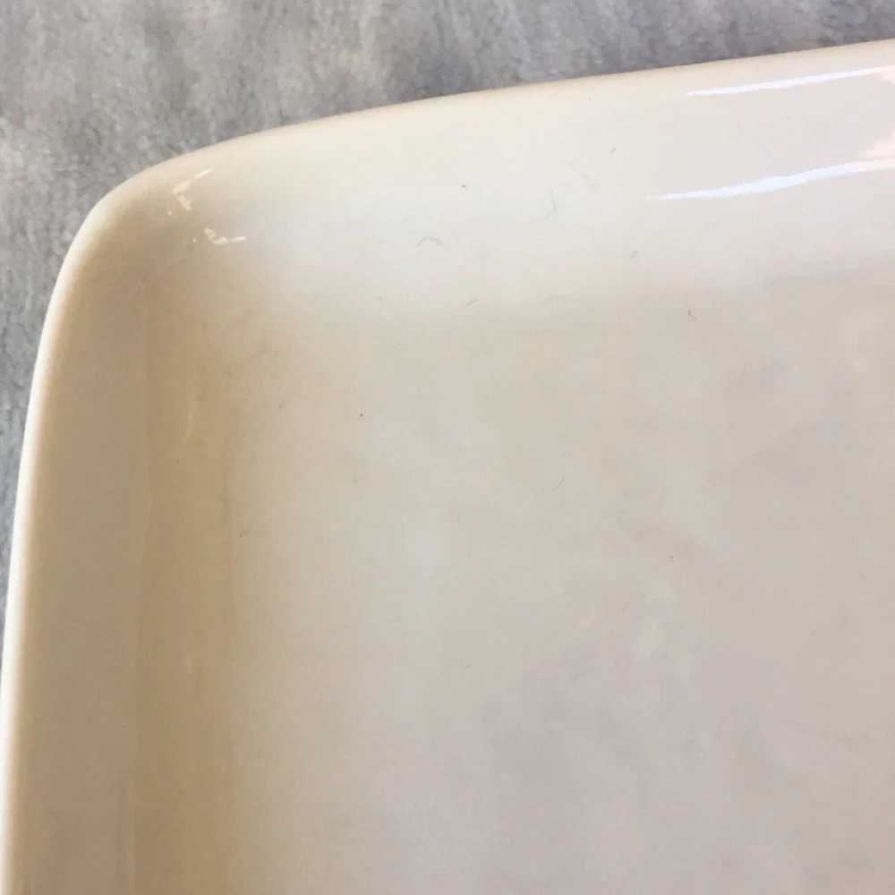 Crate & Barrel Square White Ceramic Soap or Trinkey Dish NWT5”x5”dishwasher safe